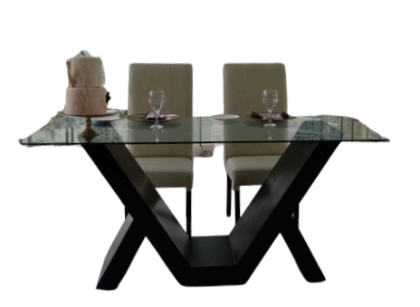 Mesa Cristal Base Chocolate