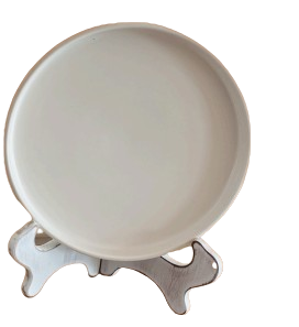 Plato Pastelero Alto Blanco