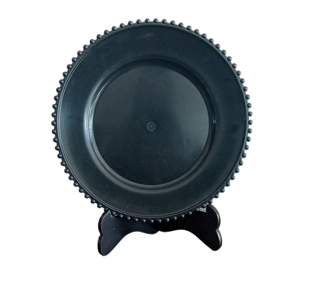 Plato Base Perlas Negras